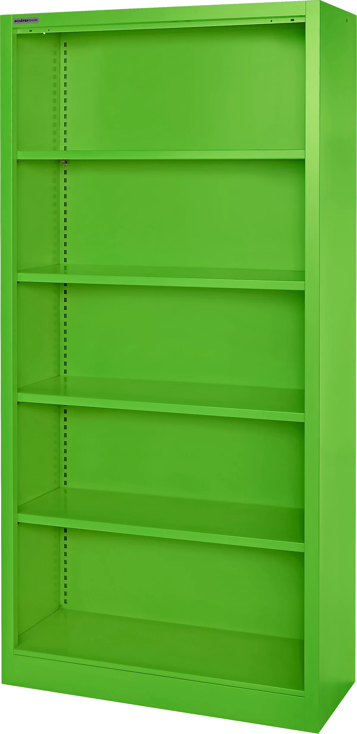 Schäfer Shop Select Estantería de acero MS iCOLOUR, 5 alturas de archivo, An 950 x P 400 x Al 1935 mm, verde manzana RAL 6018
