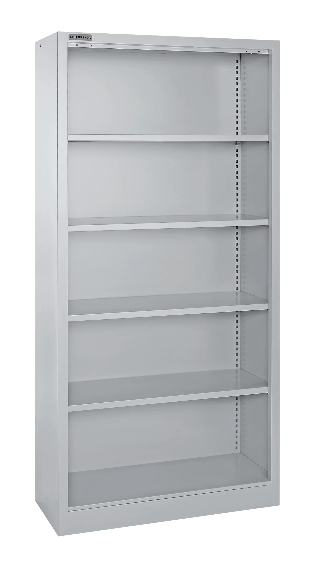 Schäfer Shop Select Estantería de acero MS iCONOMY, 5 alturas de archivo, An 800 x P 400 x Al 1935 mm, aluminio blanco RAL 9006