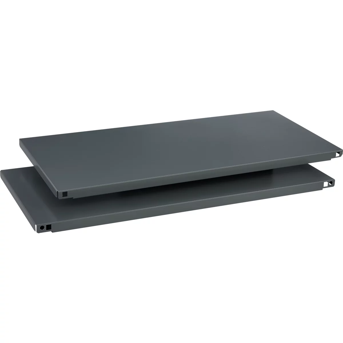 Schäfer Shop Select Fachboden MS, 2 Stück, B 1200 x T 360 x H 25 mm, Stahl, RAL 7012 Basaltgrau