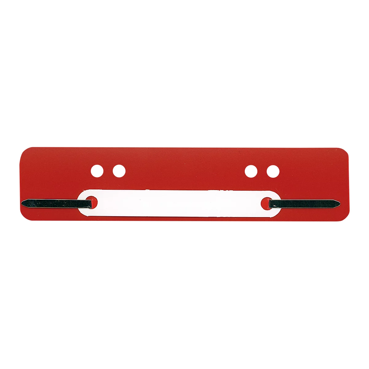 Red rectangular object with white cutouts and black elements.