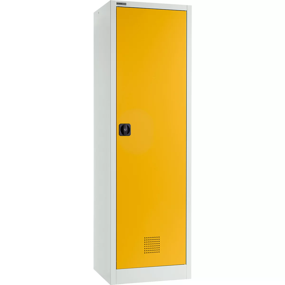 Schäfer Shop Select Gefahrstoffschrank MSI-US2506, Stahl, B 600 x T 500 x H 1935 mm, Belüftungsschlitze, 4 Wannen à 11 l