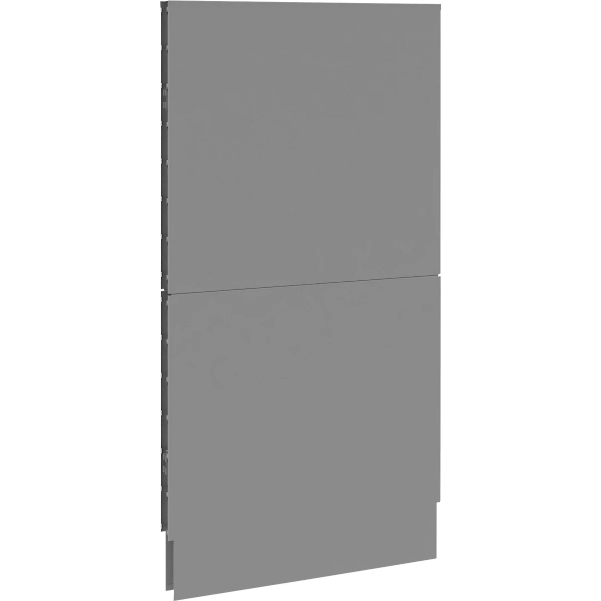 Schäfer Shop Select geluidsisolerende scheidingswand, verrijdbaar, aansluitpaneel, B 1000 x D 740 x H 2000 mm, stofgrijs RAL 7037