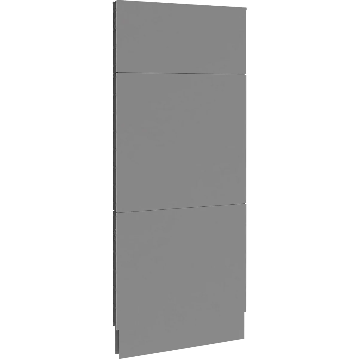 Schäfer Shop Select geluidsisolerende scheidingswand, verrijdbaar, aansluitpaneel, B 1000 x D 740 x H 2500 mm, stofgrijs RAL 7037