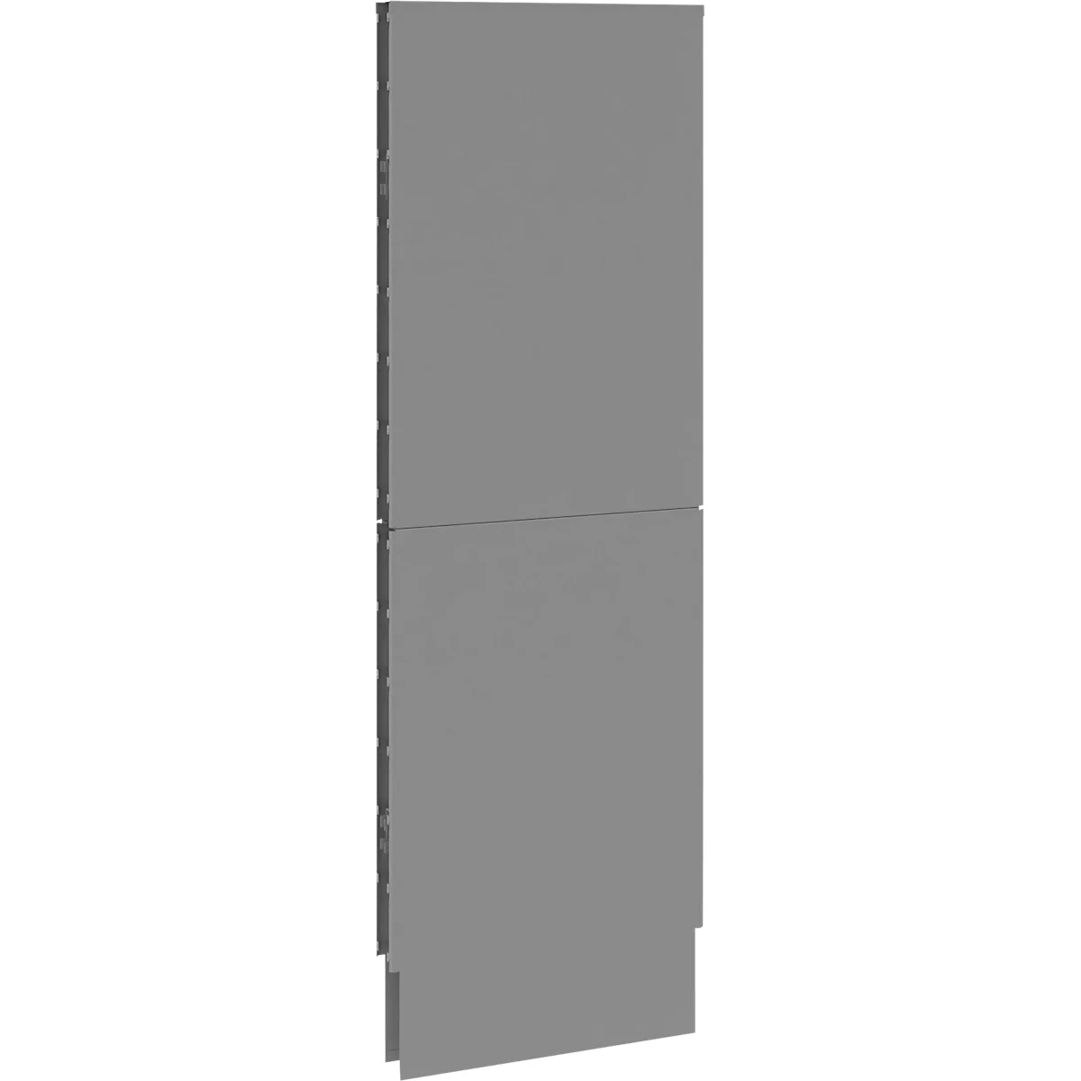 Schäfer Shop Select geluidsisolerende scheidingswand, verrijdbaar, aansluitpaneel, B 625 x D 740 x H 2000 mm, stofgrijs RAL 7037