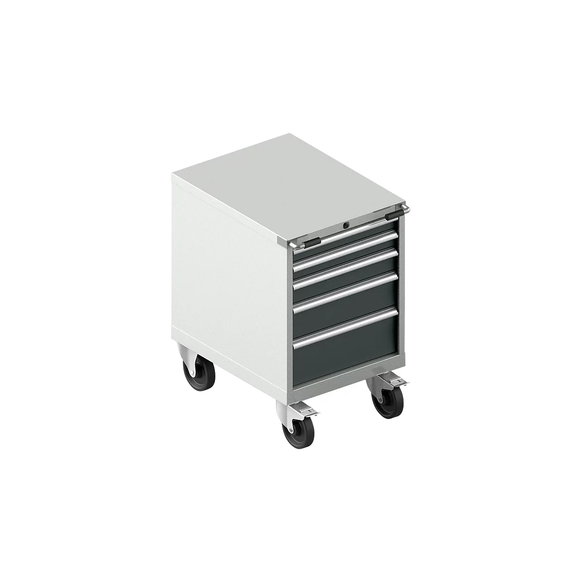 Schäfer Shop Select Gereedschapskast verrijdbaar WSK 36-27, 5 laden, H 920 mm, enkele vergrendeling, staal, 75 kg draagvermogen, lichtgrijs/antracietgrijs.