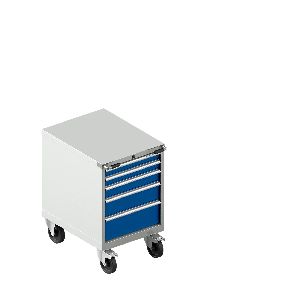 Schäfer Shop Select Gereedschapskast verrijdbaar WSK 36-27, 5 laden, H 920 mm, enkele vergrendeling, staal, 75 kg draagvermogen, lichtgrijstinten/lichtgrijs