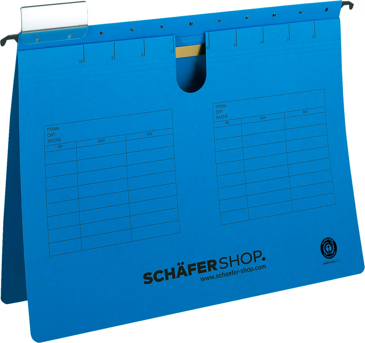 Schäfer Shop Select Hängehefter, DIN A4, Heftzunge oben, blau, 25 Stück