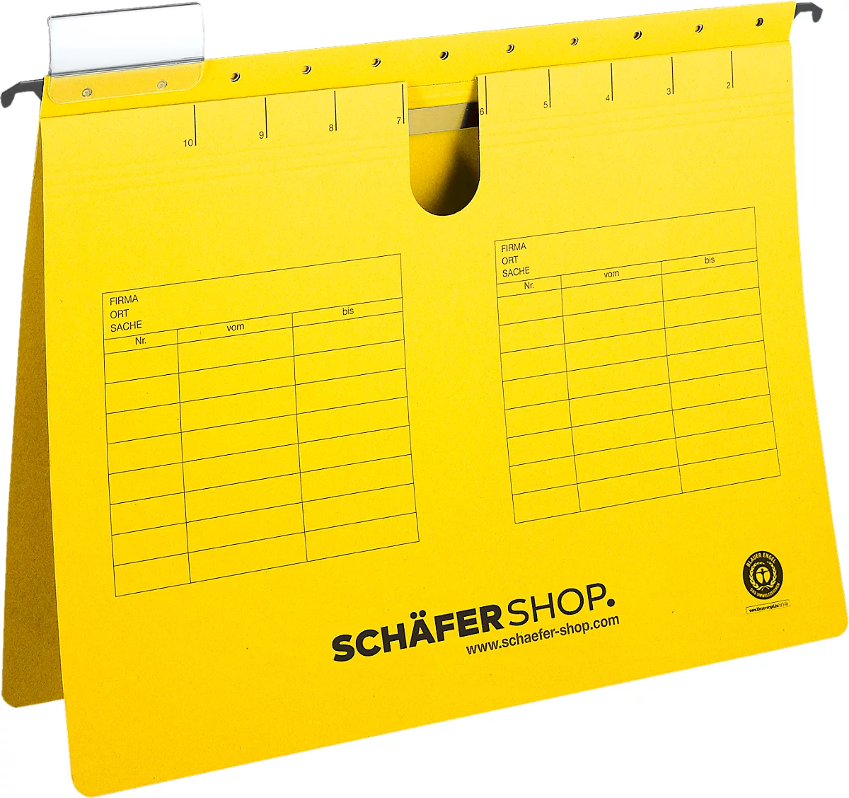 Schäfer Shop Select Hängehefter, DIN A4, Heftzunge oben, gelb, 25 Stück