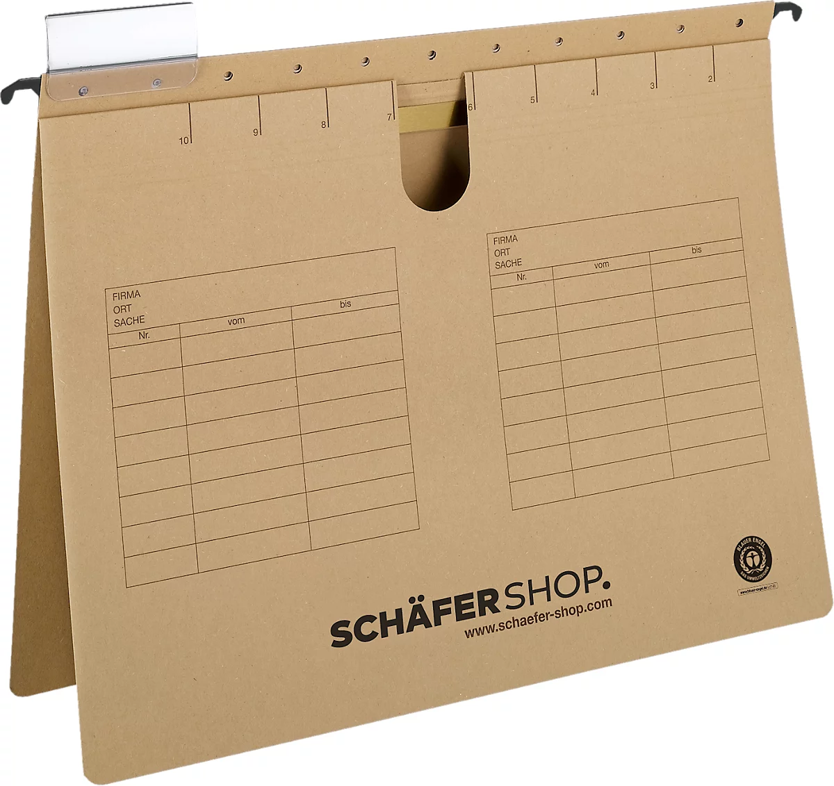 Schäfer Shop Select Hängehefter, DIN A4, Heftzunge oben, natronbraun, 25 Stück