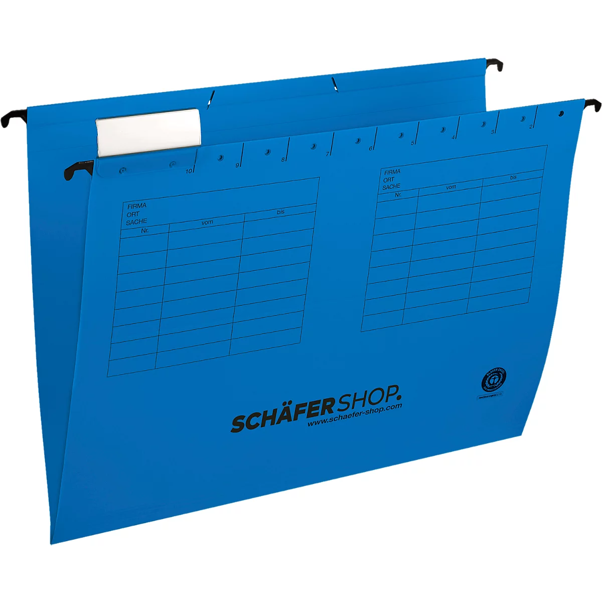Schäfer Shop Select hangmappen, voor formaten tot A4, opening aan de zijkant, blauw