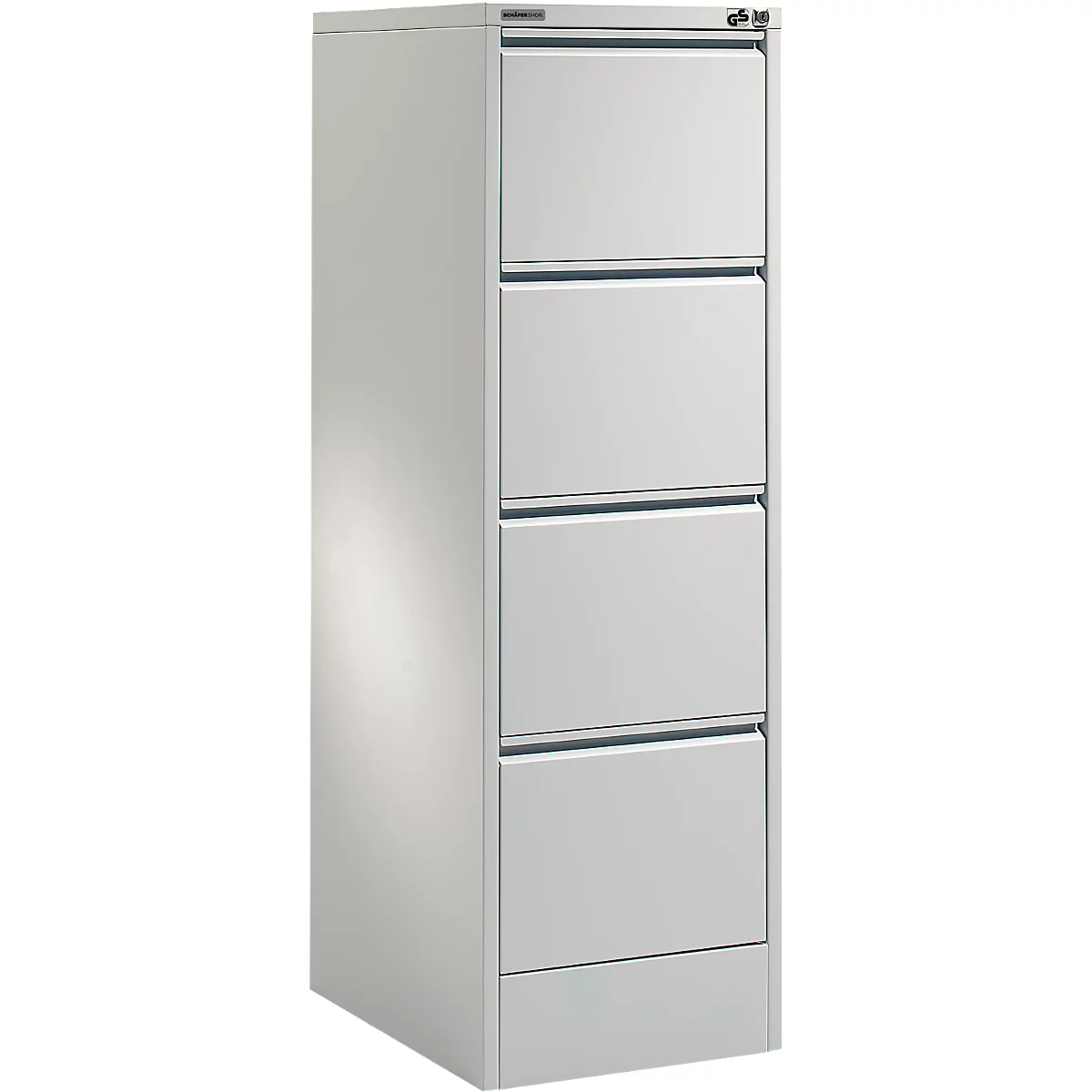 Schäfer Shop Select Hangmappenkast MS iCONOMY, staal, 1 rij, open frame B 425 mm, aluminium zilver (RAL 9006)