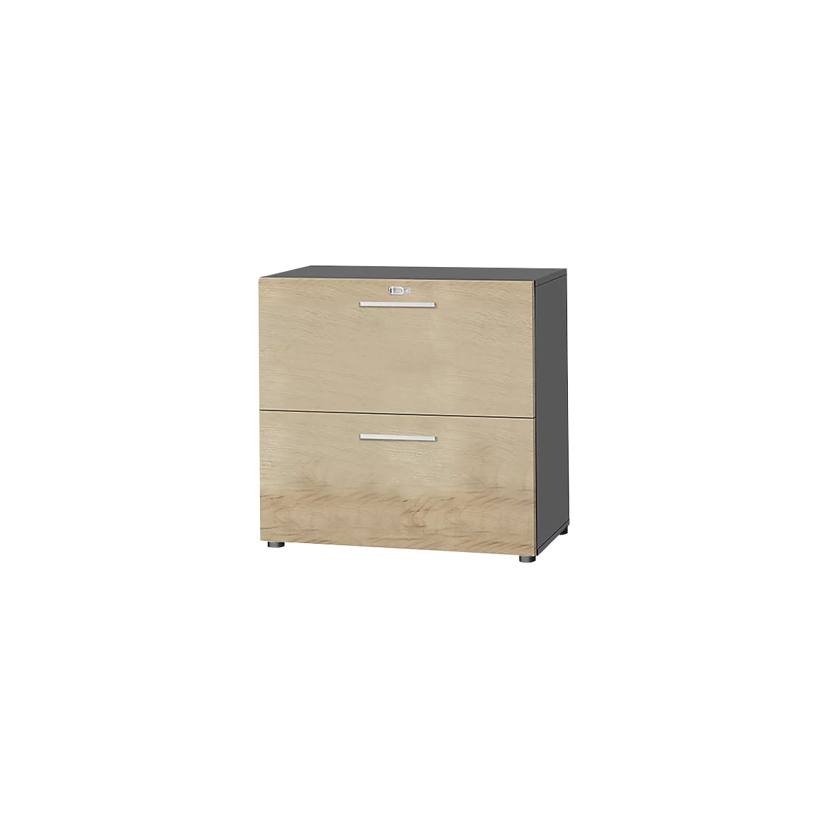 Schäfer Shop Select Hangmappenkast SET UP, 2 hangmappenladen, afsluitbaar, B 800 x D 420 x H 744 mm, 