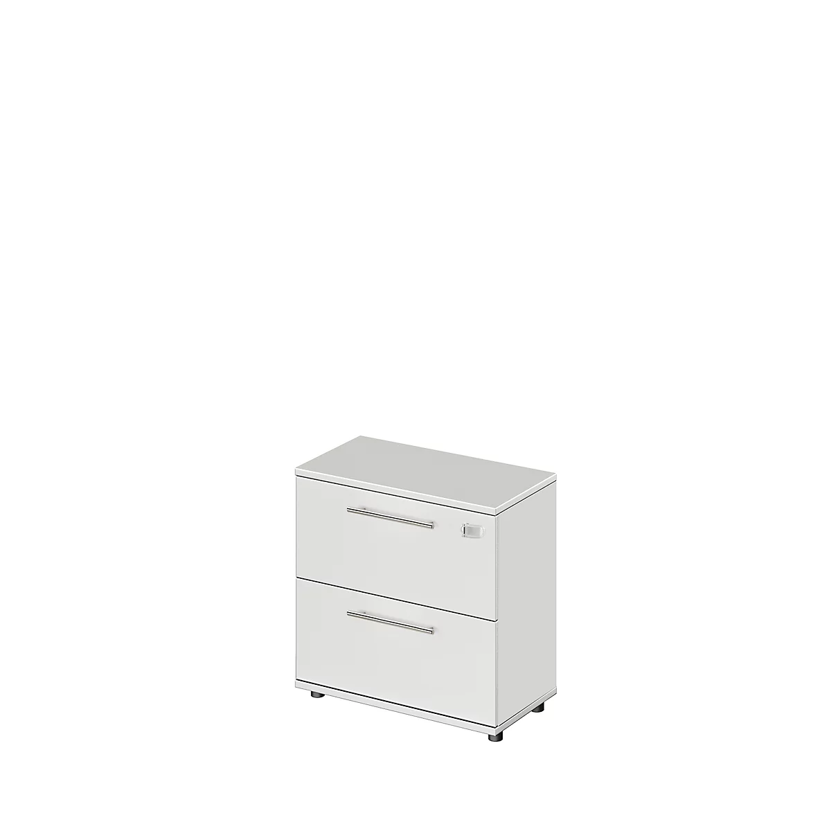 Schäfer Shop Select Hangmappenkast Start Off, 2 ordnerhoogten, afsluitbaar, B 800 x D 420 x H 744 mm, hout, lichtgrijs/lichtgrijs 