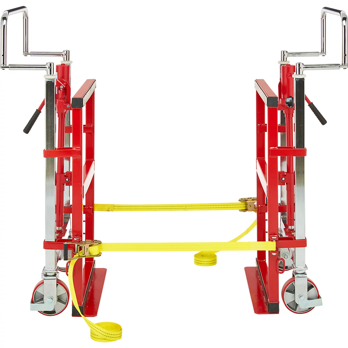 Schäfer Shop Select Hydraulischer Hubtransporter, Hubhöhe 100 mm, bis 1800 kg, Stahl, rot