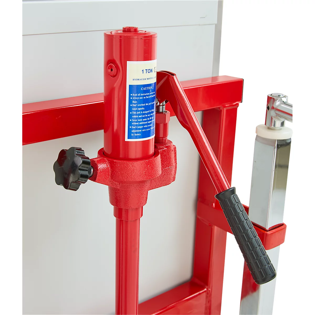 Schäfer Shop Select Hydraulischer Hubtransporter, Hubhöhe 100 mm, bis 1800 kg, Stahl, rot