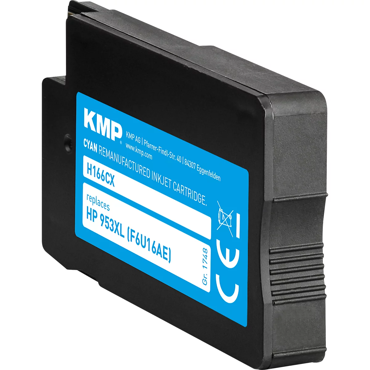 Schäfer Shop Select inktpatroon, vervangt HP 953XL (F6U16AE), cyaan gepigmenteerd