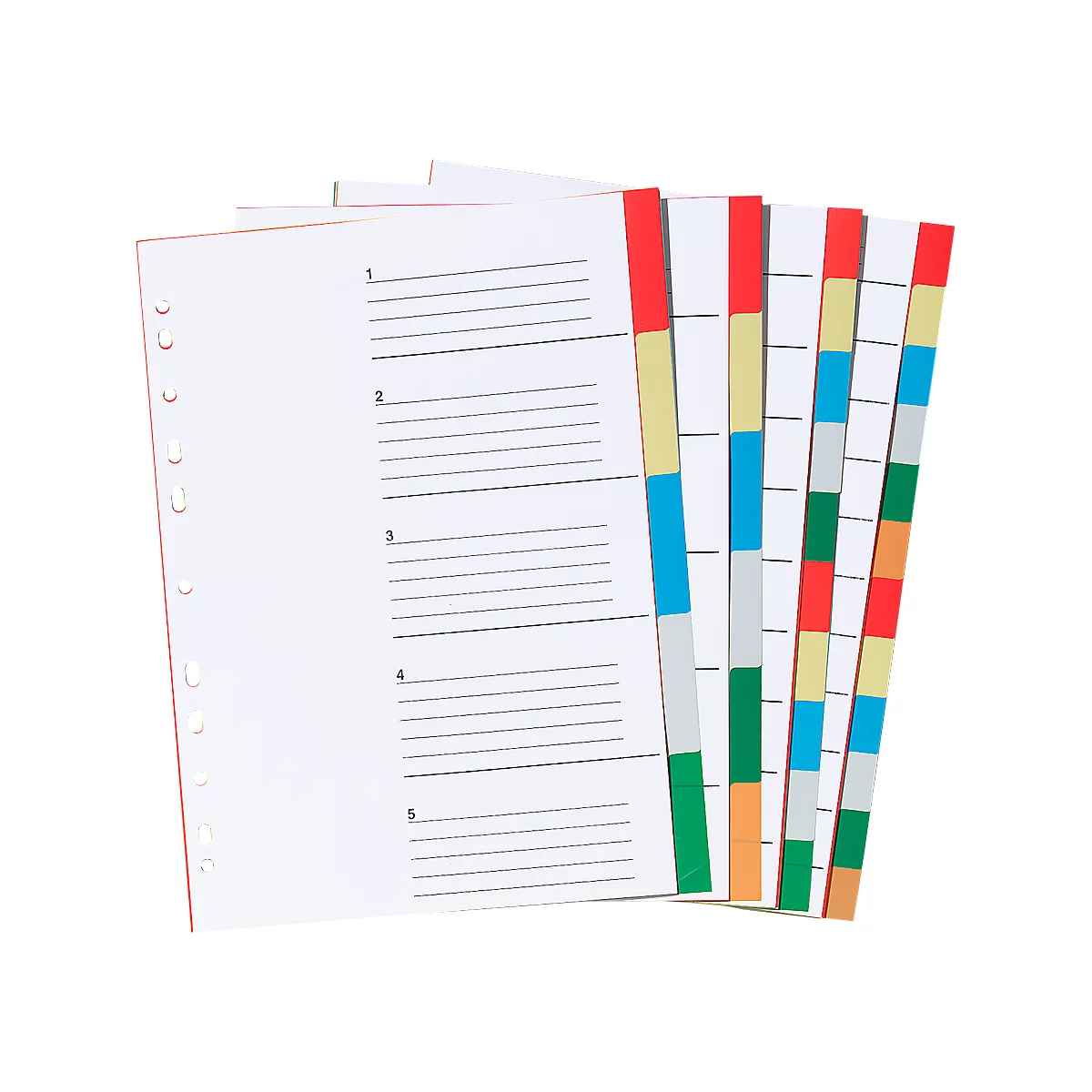 Schäfer Shop Select Intercalaires colorés en PP format A4 , utilisation universelle, 12 feuilles, 6 couleurs, 10 p.