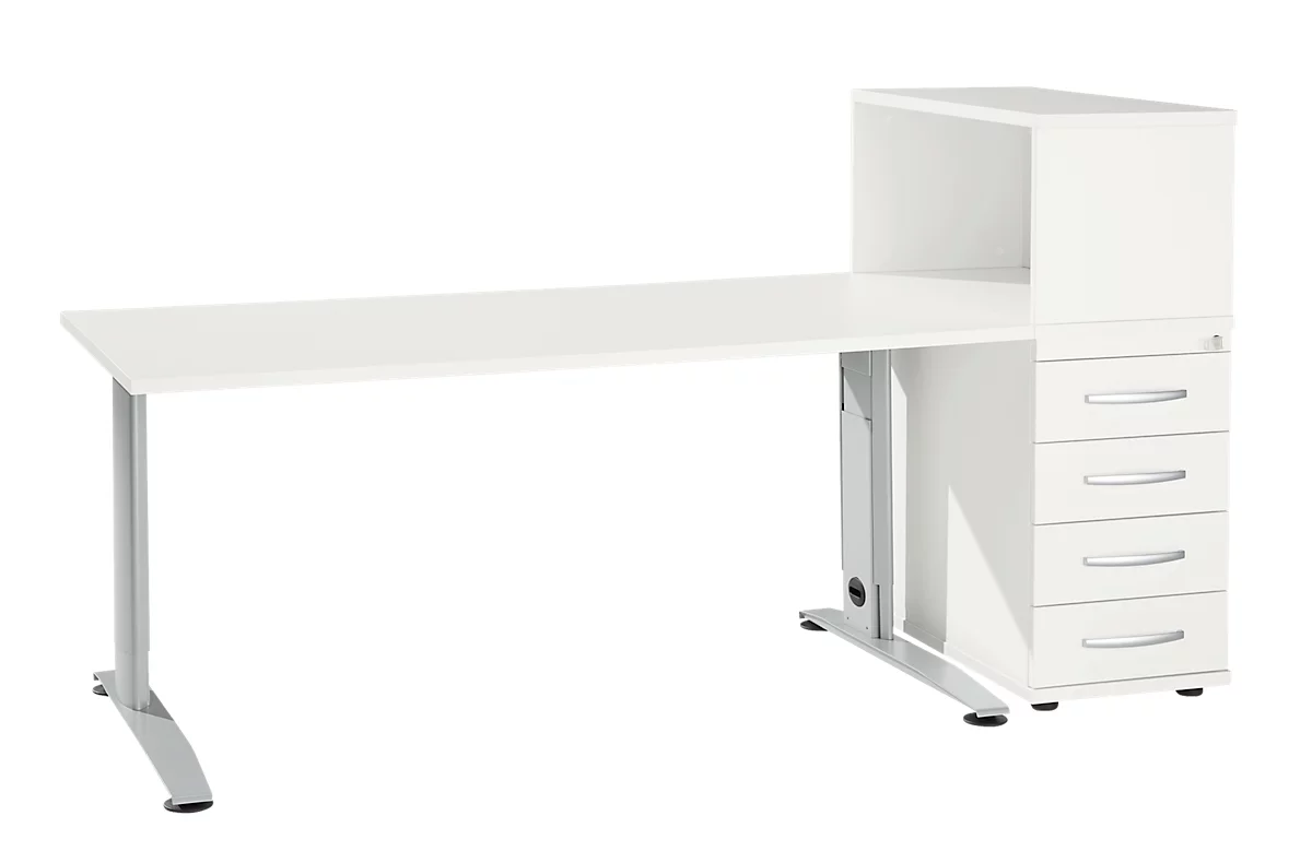 Schäfer Shop Select juego de muebles de oficina LOGIN 2 piezas, escritorio W 1600 mm