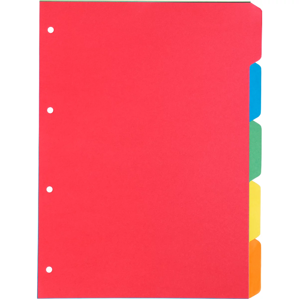 Schäfer Shop Select kartonnen index, set van 5, 4-gaats gestanst, 160 g/m² gerecycled karton, 5 stuks