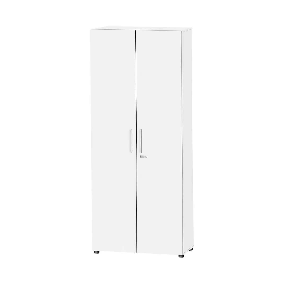 Schäfer Shop Select Kast Start Off, 6 ordnerhoogten, afsluitbaar, B 800 x D 420 x H 2196 mm, hout, wit/wit 