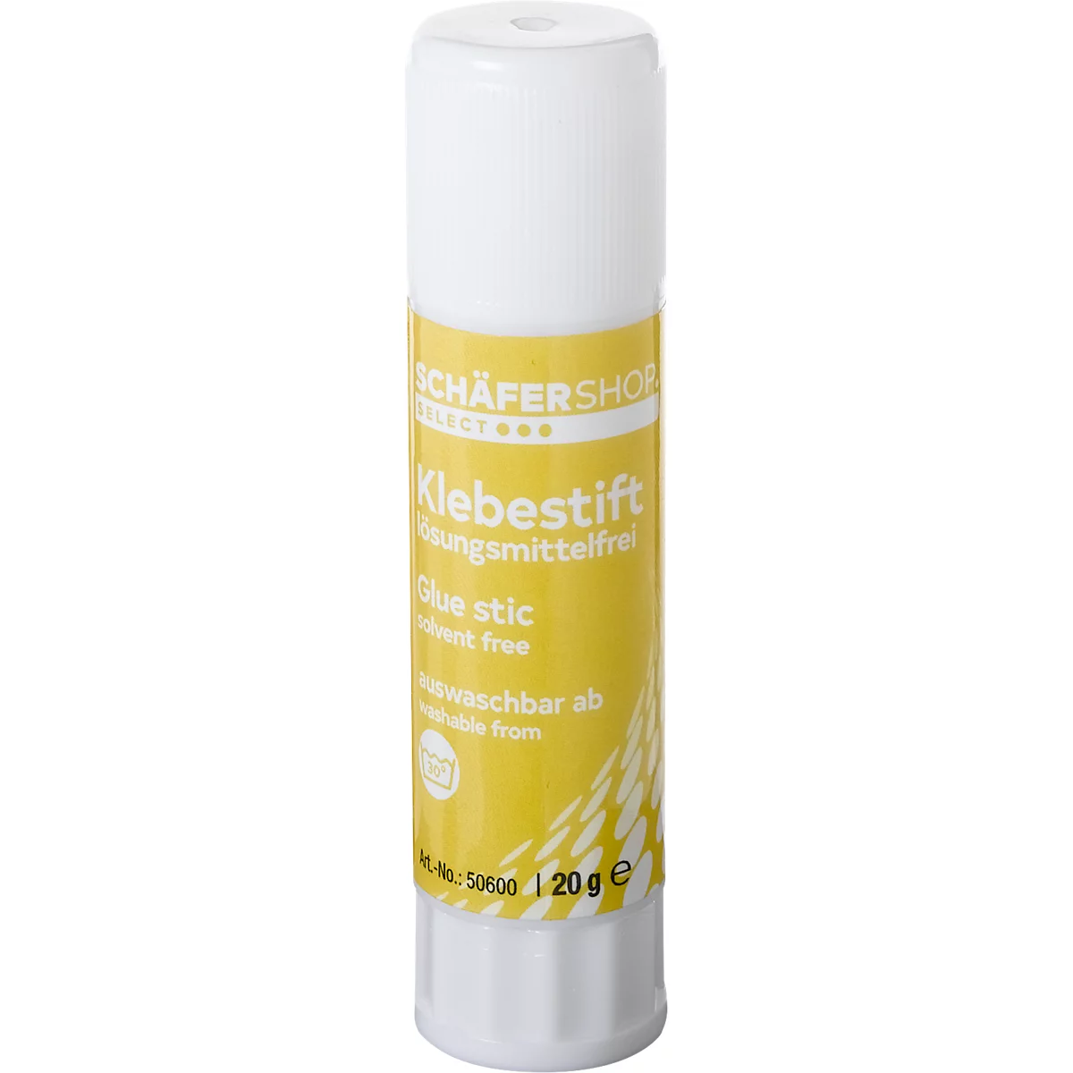 Schäfer Shop Select Klebestift, 20 Gramm, lösungsmittelfrei, geruchsarm, auswaschbar, transparent