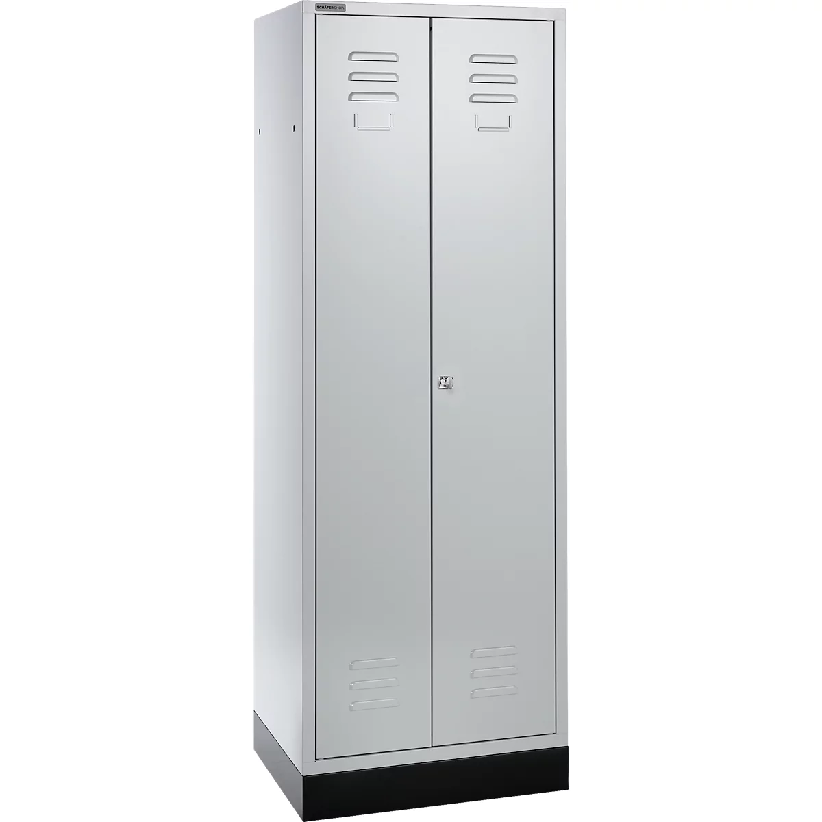 Schäfer Shop Select Kledinglocker, 2 deuren, met cilinderslot lichtgrijs/lichtgrijs