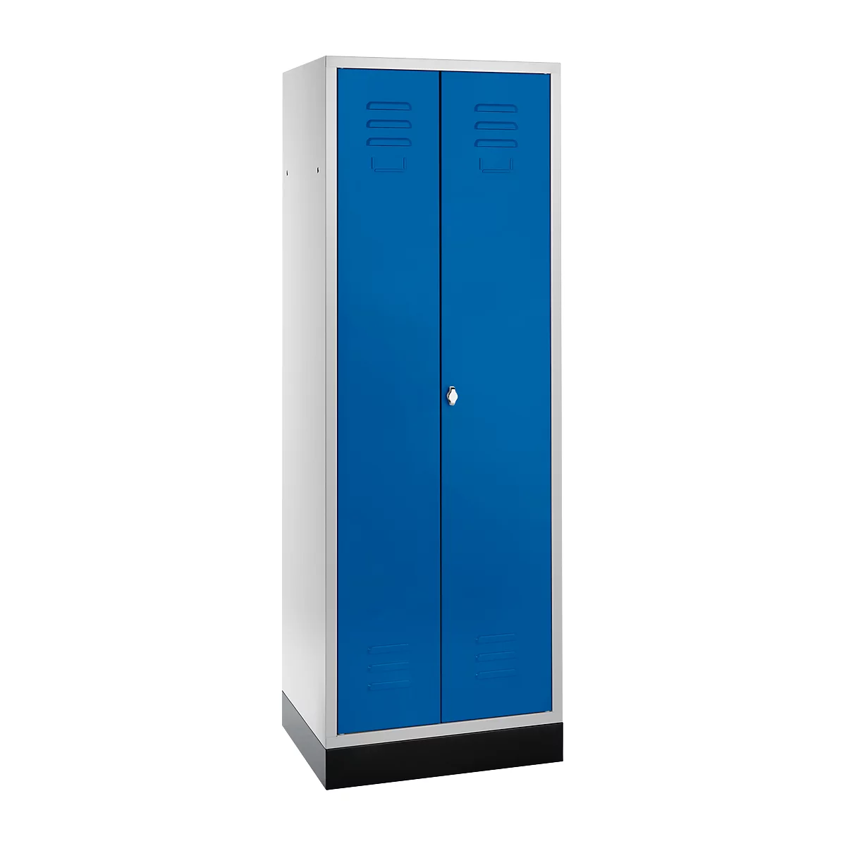 Schäfer Shop Select Kledinglocker, 2 deuren, met draaigrendelslot, lichtgrijs/gentiaanblauw