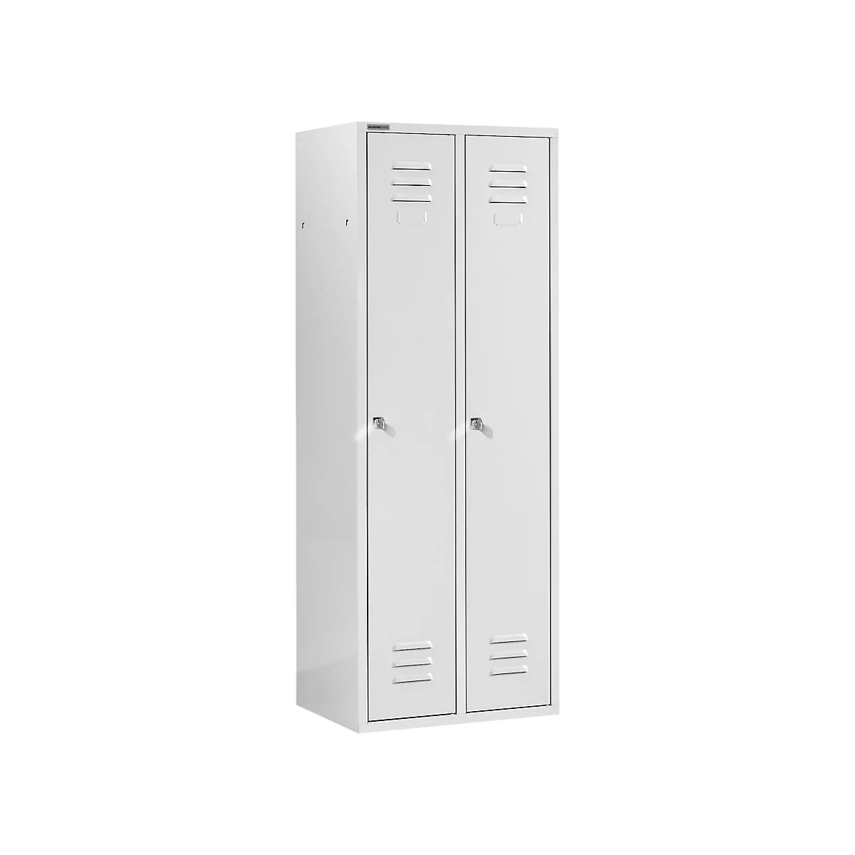 Schäfer Shop Select Kledinglocker met 2 compartimenten, cilinderslot, lichtgrijs/lichtgrijs