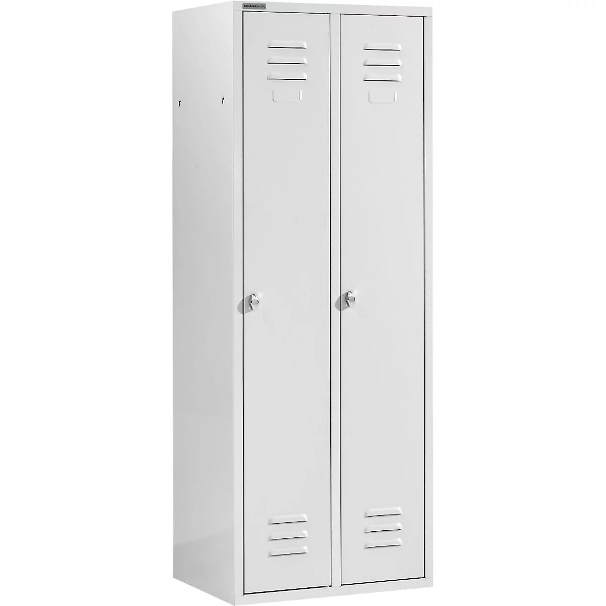 Schäfer Shop Select Kledinglocker met 2 compartimenten, draaigrendelslot, lichtgrijs/lichtgrijs