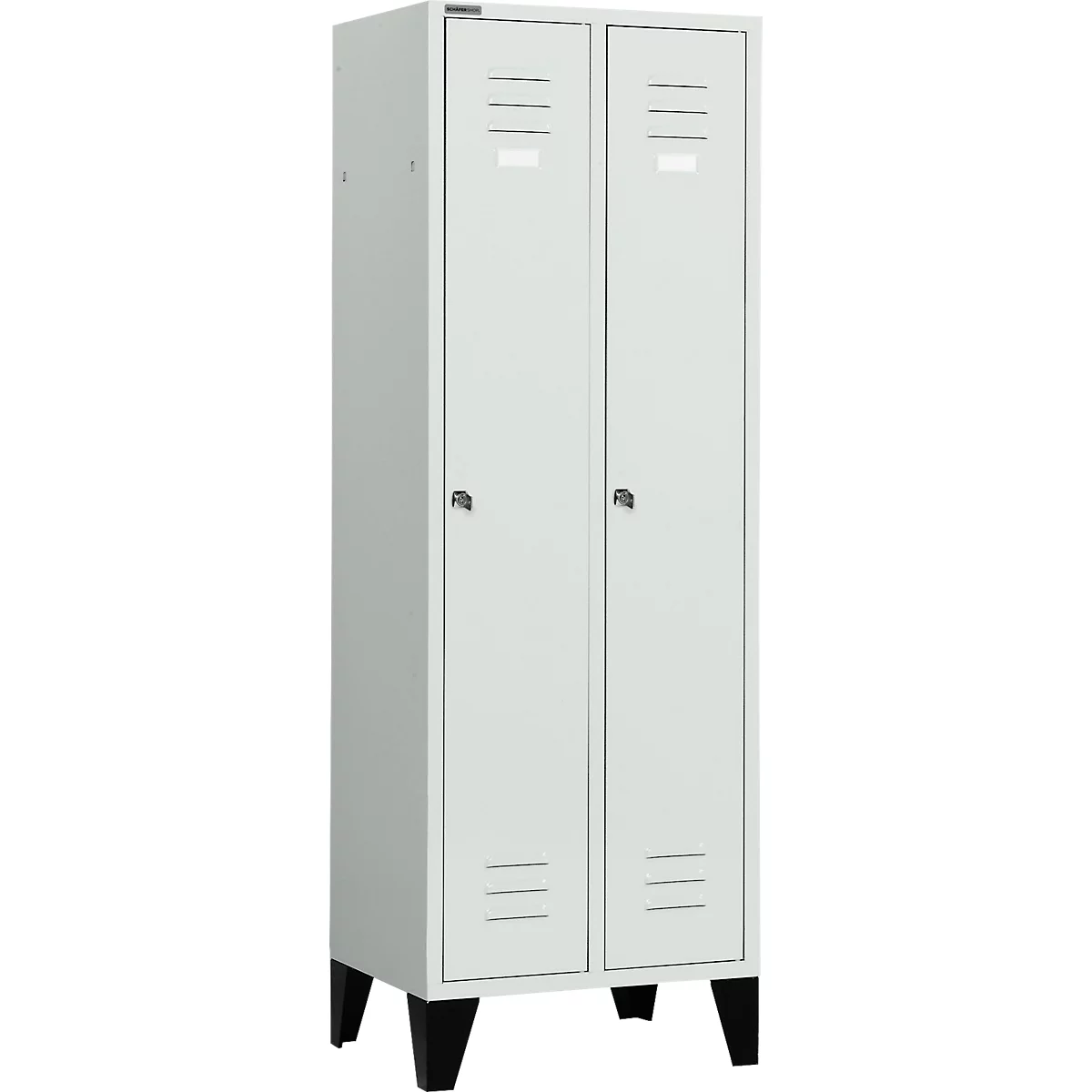 Schäfer Shop Select Kledinglocker met poten, cilinderslot, lichtgrijs/lichtgrijs
