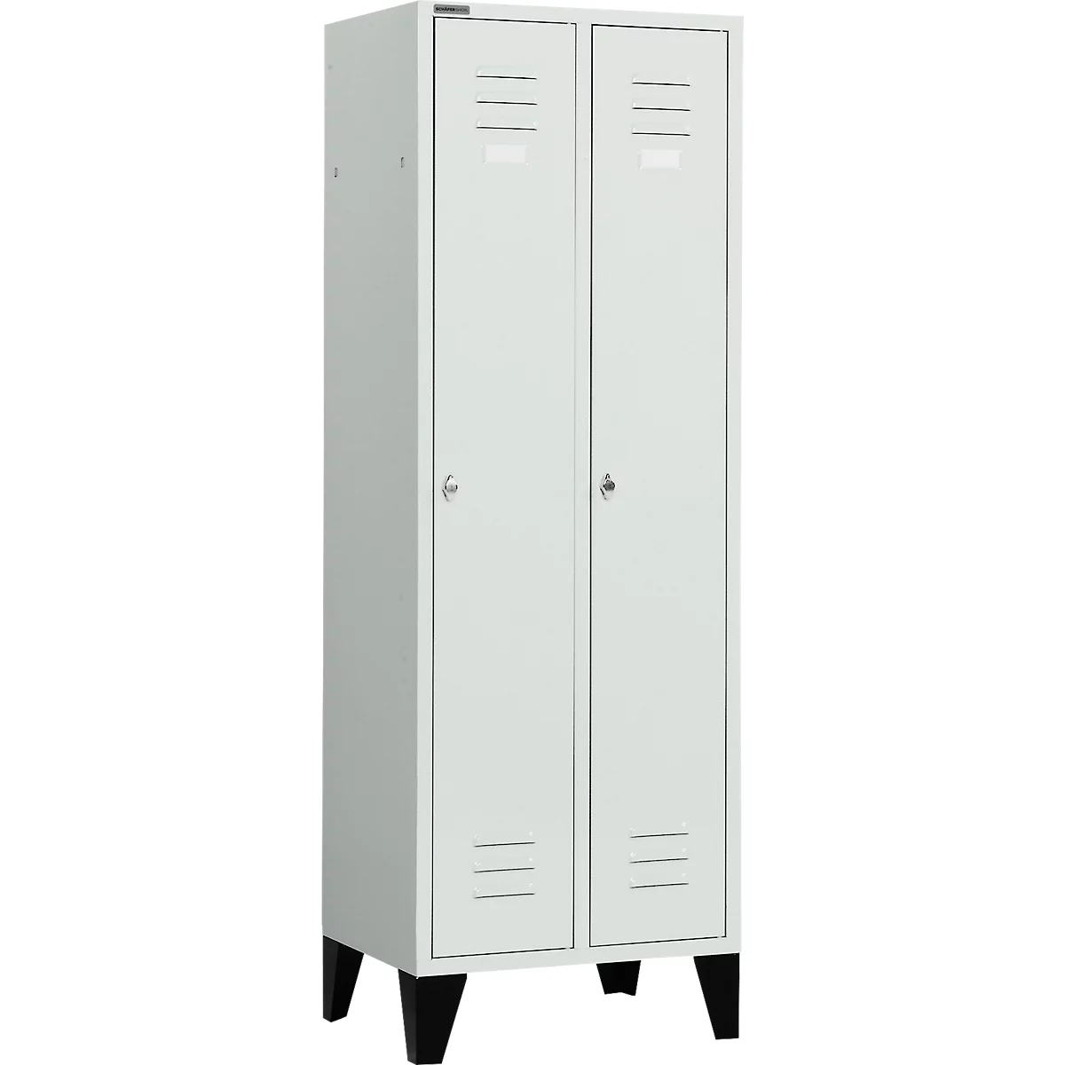 Schäfer Shop Select Kledinglocker met poten, draaigrendelslot, lichtgrijs/lichtgrijs
