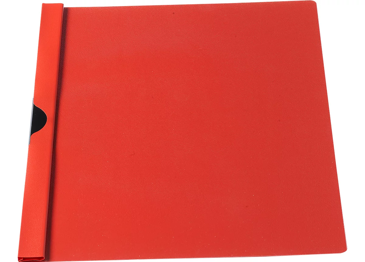Schäfer Shop Select Klemmmappe, DIN A4, Kunststoff, mit Vorderdeckel & Federklemme, 25 Stück, rot