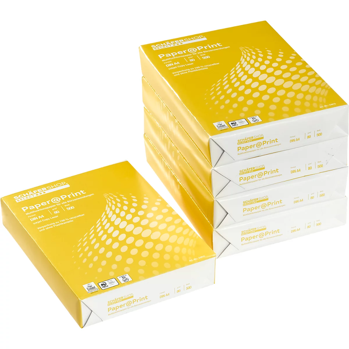 Schäfer Shop Select Kopieerpapier Papier@Print, A4, 80 g/m², wit, 1 doos = 10 x 500 vel