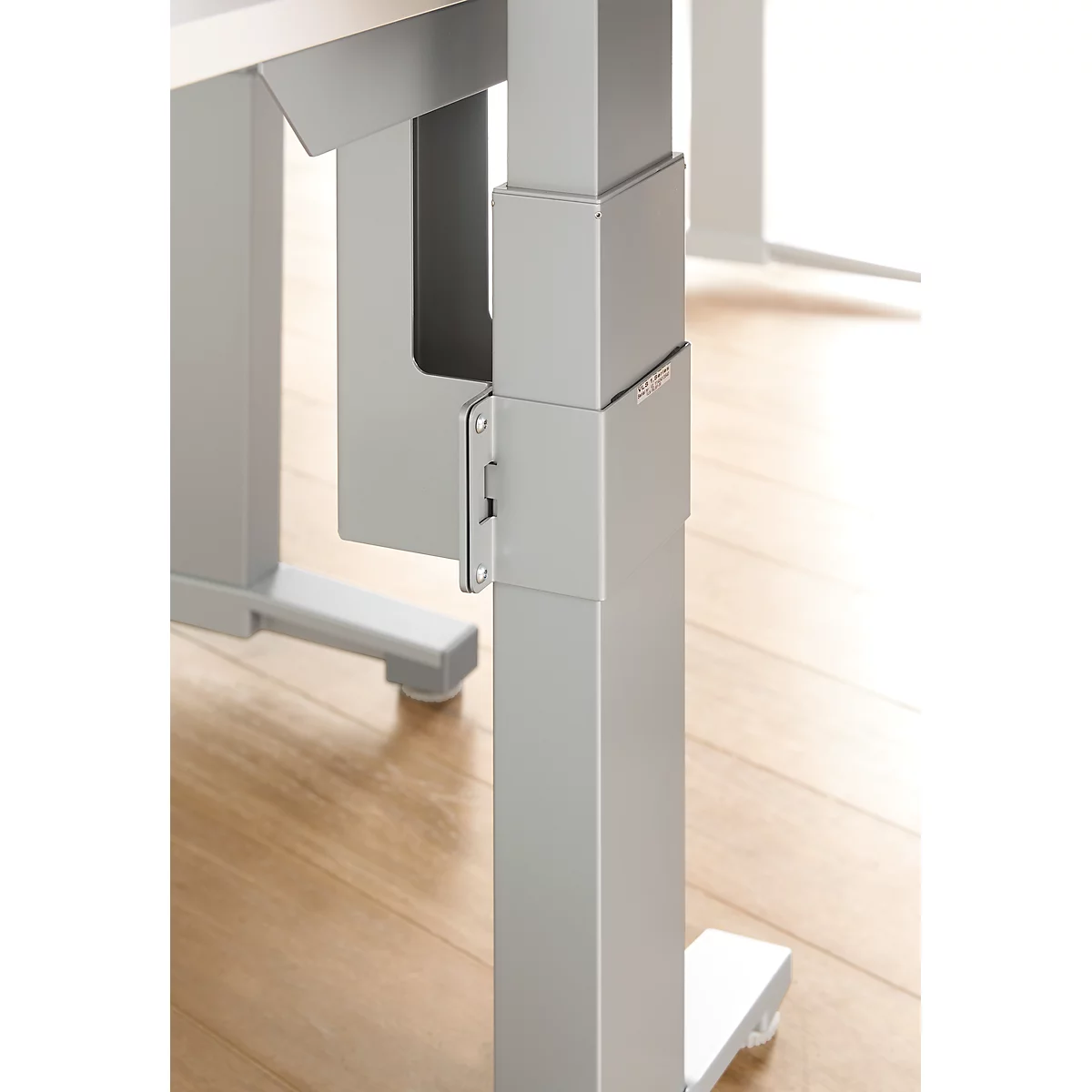 Schäfer Shop Select koppeladapter, voor 1-niveau &amp; 2-niveaus elektrisch in hoogte verstelbaar + handmatig in hoogte verstelbaar bureau PLANOVA ERGOSTYLE, aluminium wit