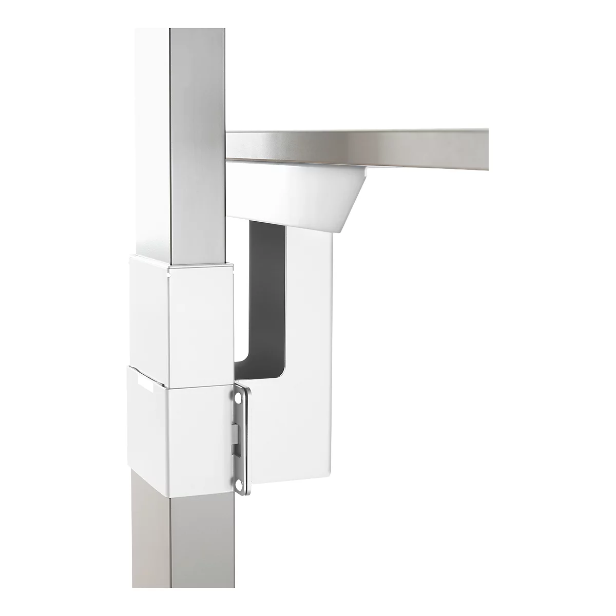 Schäfer Shop Select koppeladapter, voor 1-traps &amp; 2-traps elektrisch in hoogte verstelbaar + handmatig in hoogte verstelbaar bureau PLANOVA ERGOSTYLE, wit