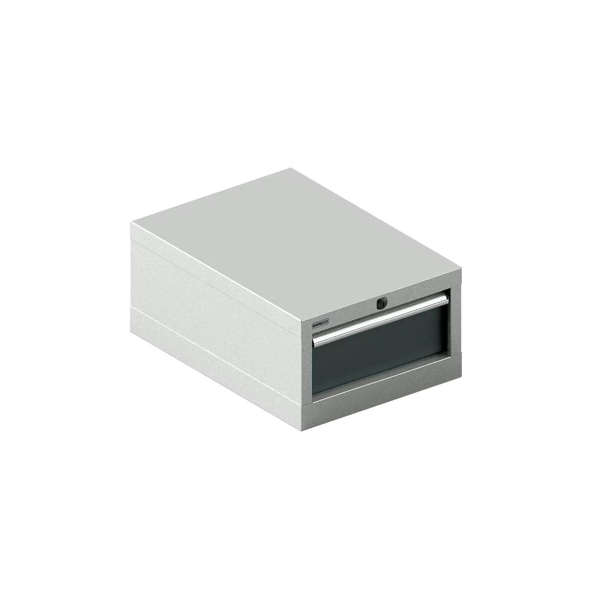 Schäfer Shop Select ladekast 18-27, 1 lade, tot 200 kg, B 411 x D 572 x H 250 mm, antracietgrijs/lichtgrijs