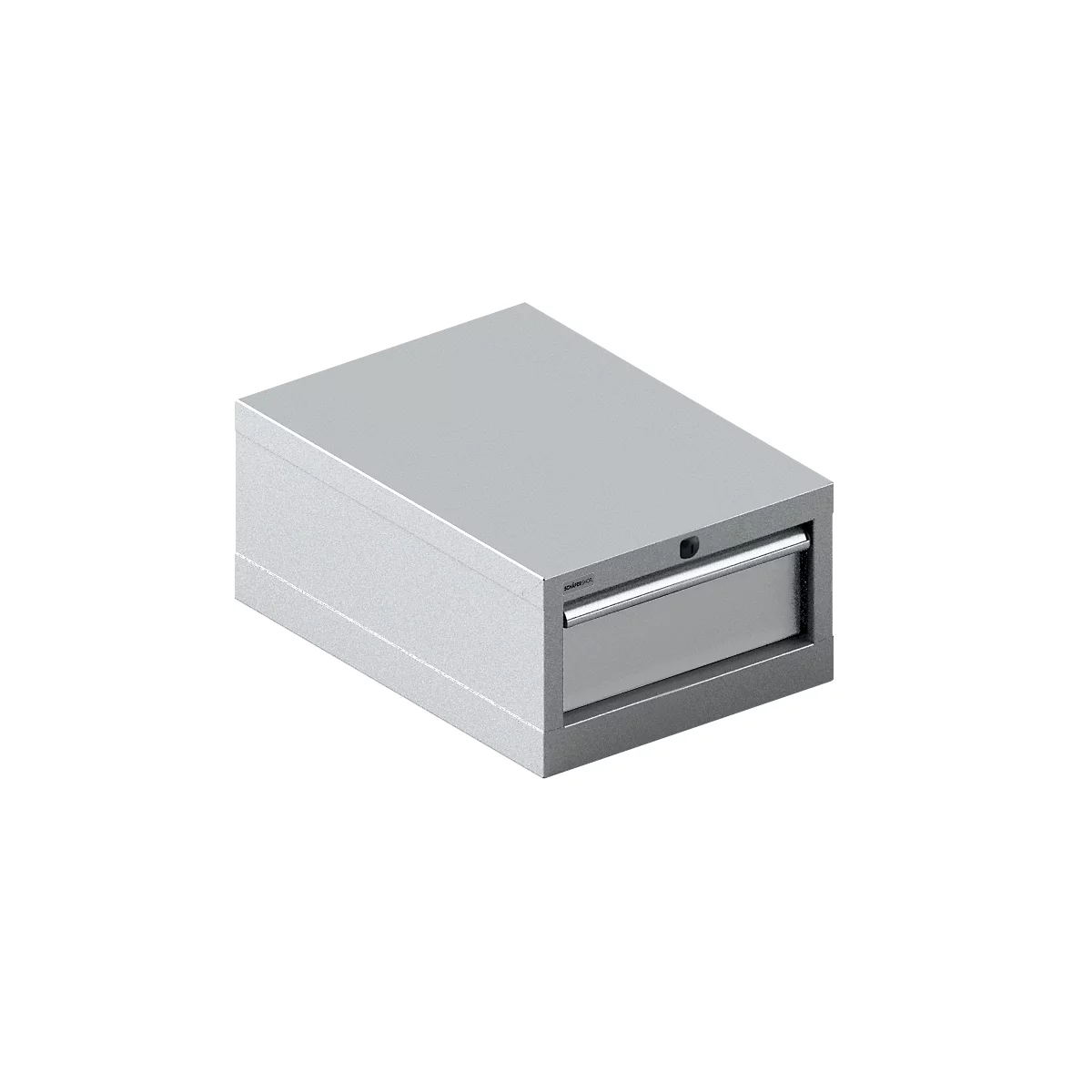 Schäfer Shop Select ladekast 18-27, 1 lade, tot 200 kg, B 411 x D 572 x H 250 mm, blank alu.-kleurig/blank alu.-kleurig