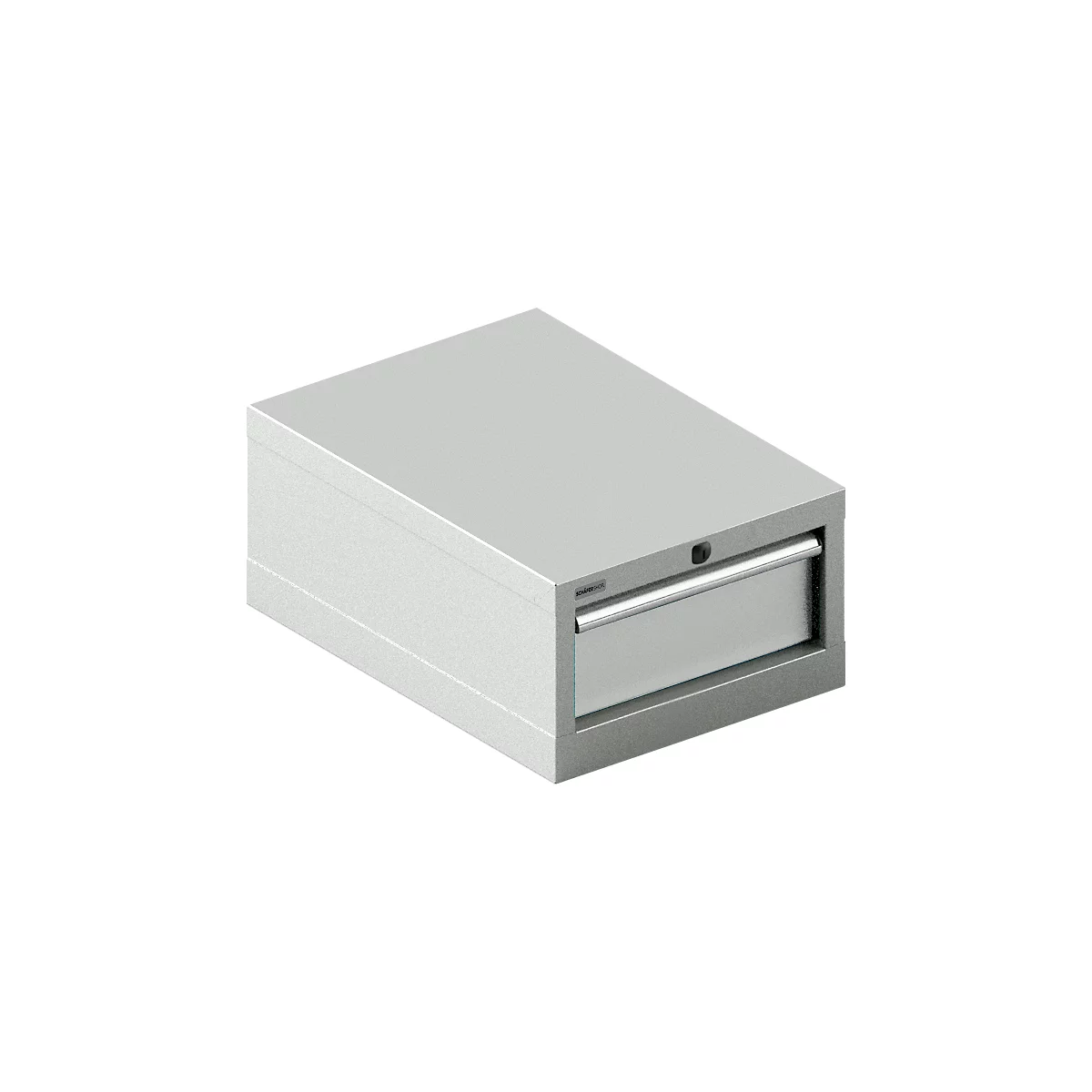 Schäfer Shop Select ladekast 18-27, 1 lade, tot 200 kg, B 411 x D 572 x H 250 mm, lichtgrijs/lichtgrijs