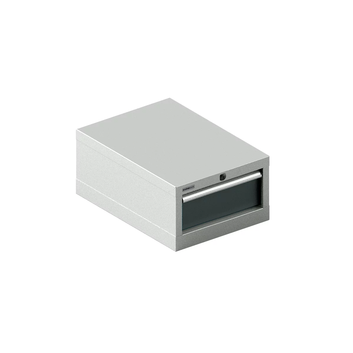 Schäfer Shop Select ladekast 18-27, 1 lade, tot 75 kg, B 411 x D 572 x H 250 mm, antracietgrijs/lichtgrijs