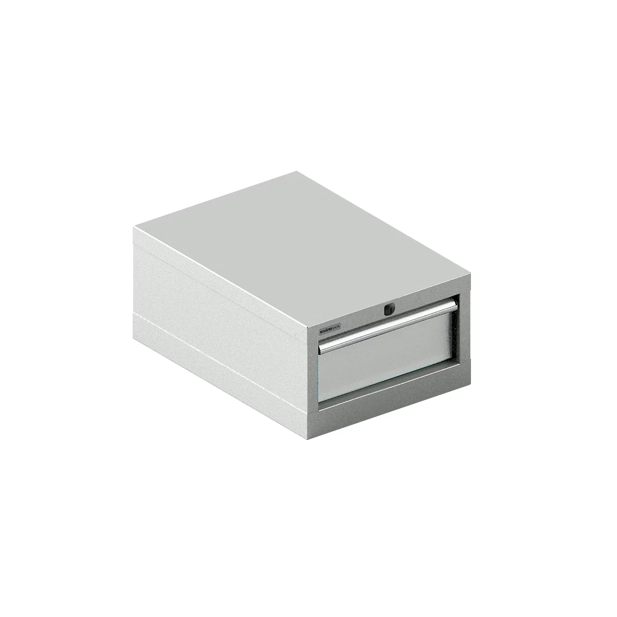 Schäfer Shop Select ladekast 18-27, 1 lade, tot 75 kg, B 411 x D 572 x H 250 mm, lichtgrijs/lichtgrijs