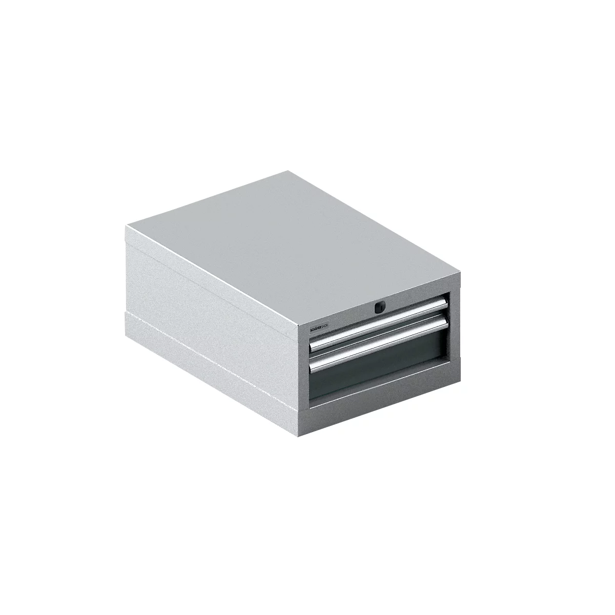 Schäfer Shop Select ladekast 18-27, 2 laden (H 50/100 mm), tot 75 kg, B 411 x D 572 x H 250 mm, antracietgrijs/blank alu.-kleurig