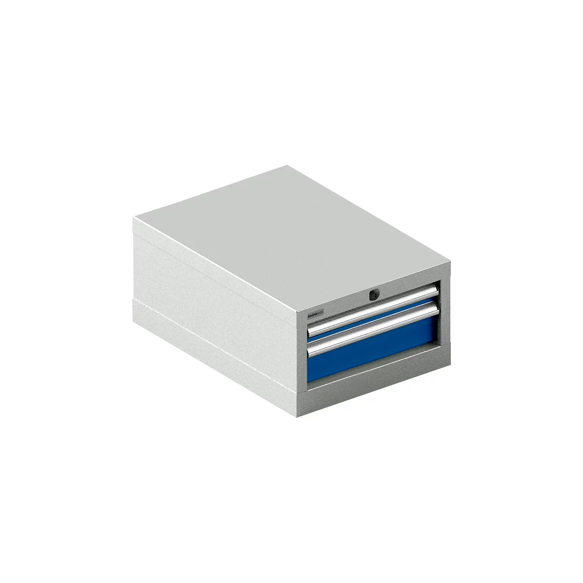 Schäfer Shop Select ladekast 18-27, 2 laden (H 50/100mm), tot 200 kg, B 411 x D 572 x H 250 mm, gentiaanblauw/lichtgrijs