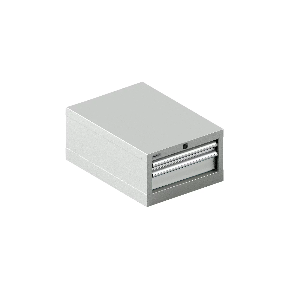 Schäfer Shop Select ladekast 18-27, 2 laden (H 50/100mm), tot 200 kg, B 411 x D 572 x H 250 mm, lichtgrijs/lichtgrijs