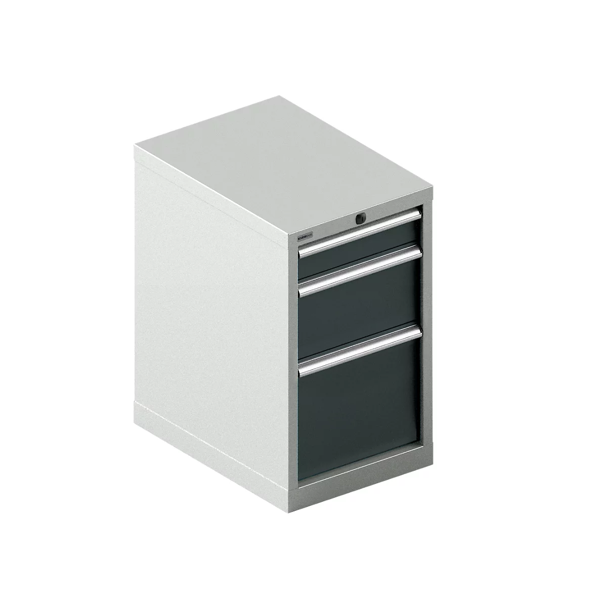 Schäfer Shop Select ladekast 18-27, 3 laden (H 100/200/300mm), tot 200 kg, B 411 x D 572 x H 700 mm, antracietgrijs/lichtgrijs