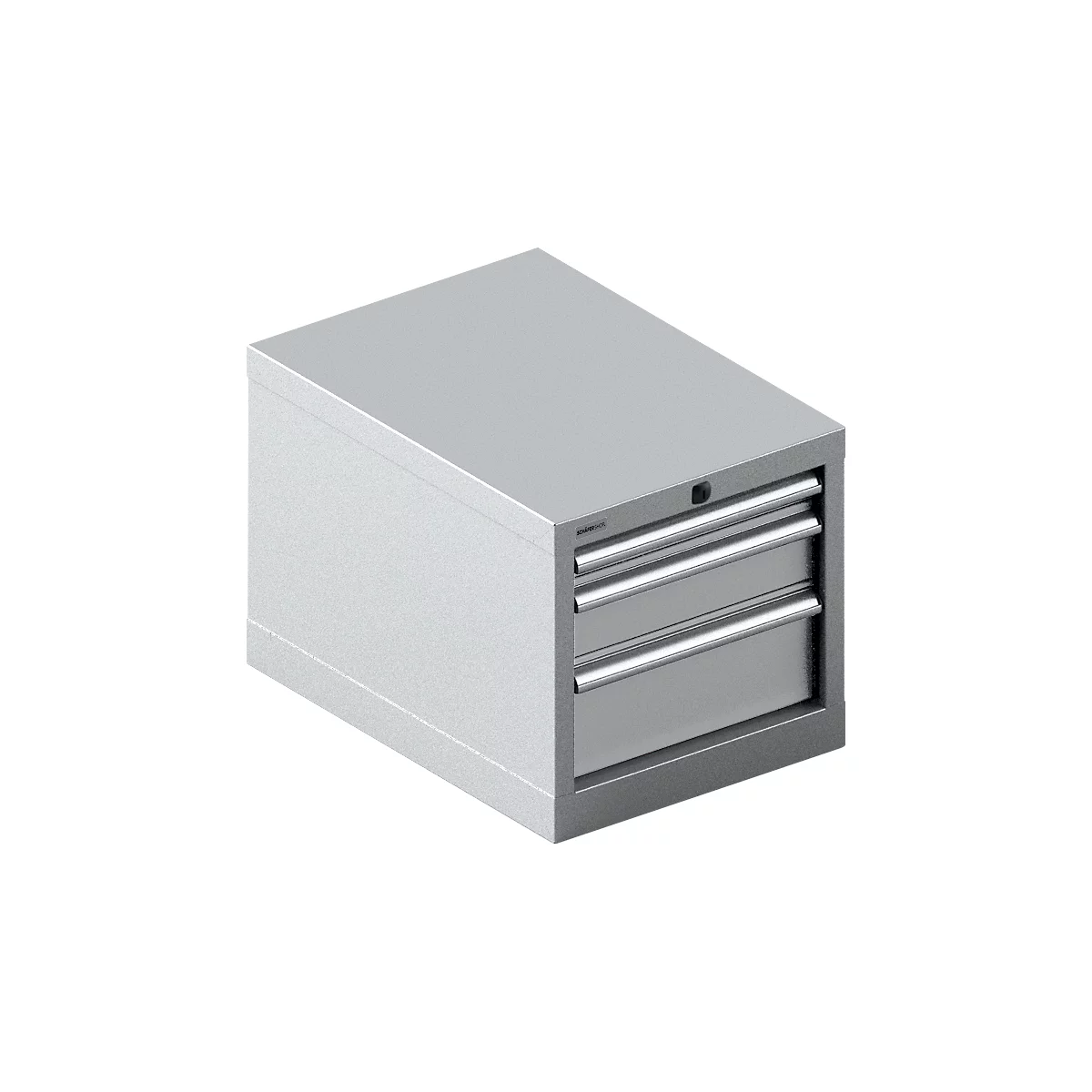 Schäfer Shop Select ladekast 18-27, 3 laden (H 50/100/150mm), tot 200 kg, B 411 x D 572 x H 400 mm, blank alu.-kleurig/blank alu.-kleurig