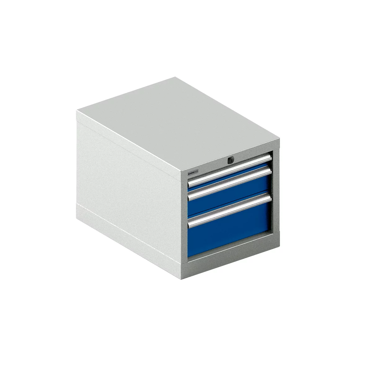 Schäfer Shop Select ladekast 18-27, 3 laden (H 50/100/150mm), tot 75 kg, B 411 x D 572 x H 400 mm, gentiaanblauw/lichtgrijs
