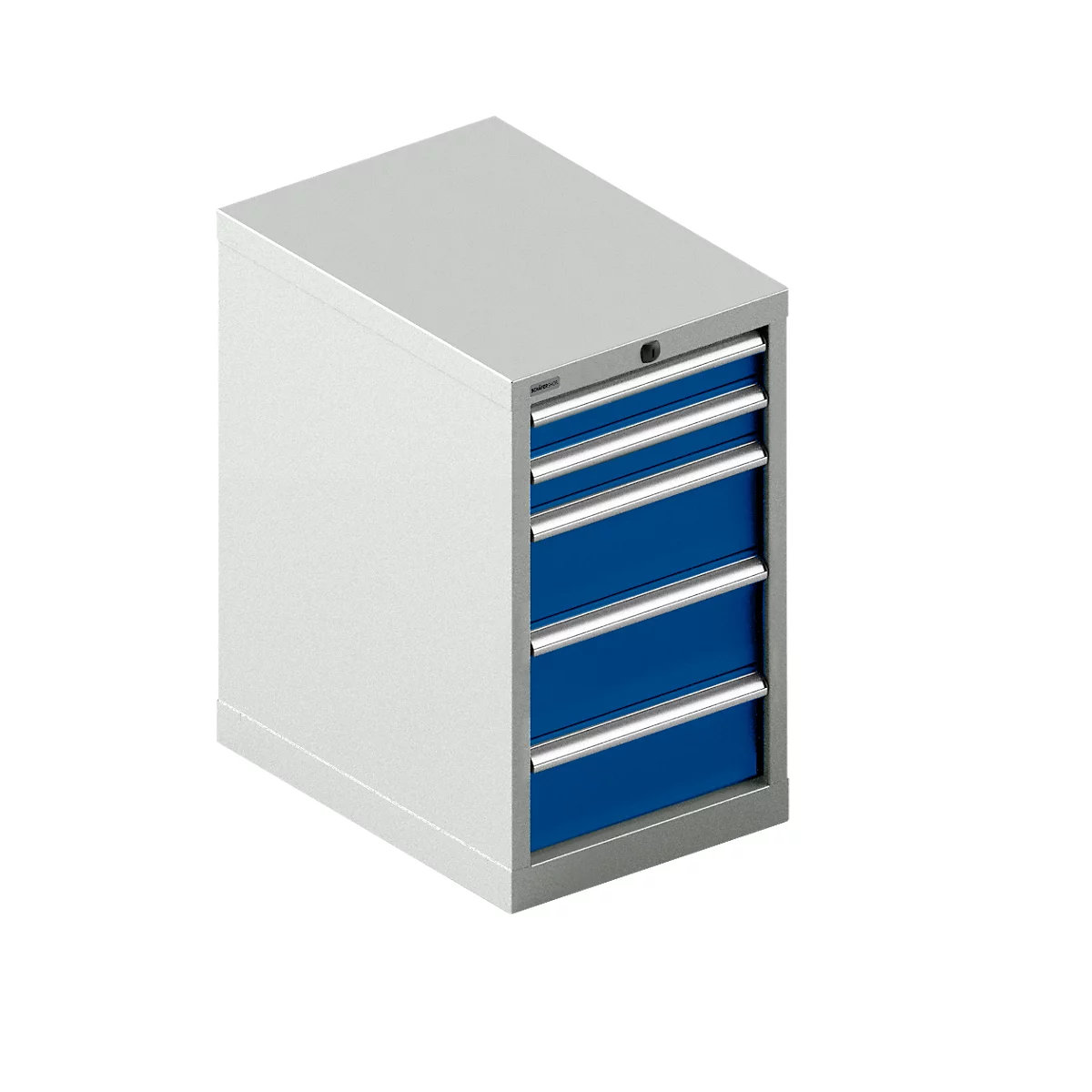 Schäfer Shop Select ladekast 18-27, 5 laden, tot 75 kg, B 411 x D 572 x H 700 mm, gentiaanblauw/lichtgrijs