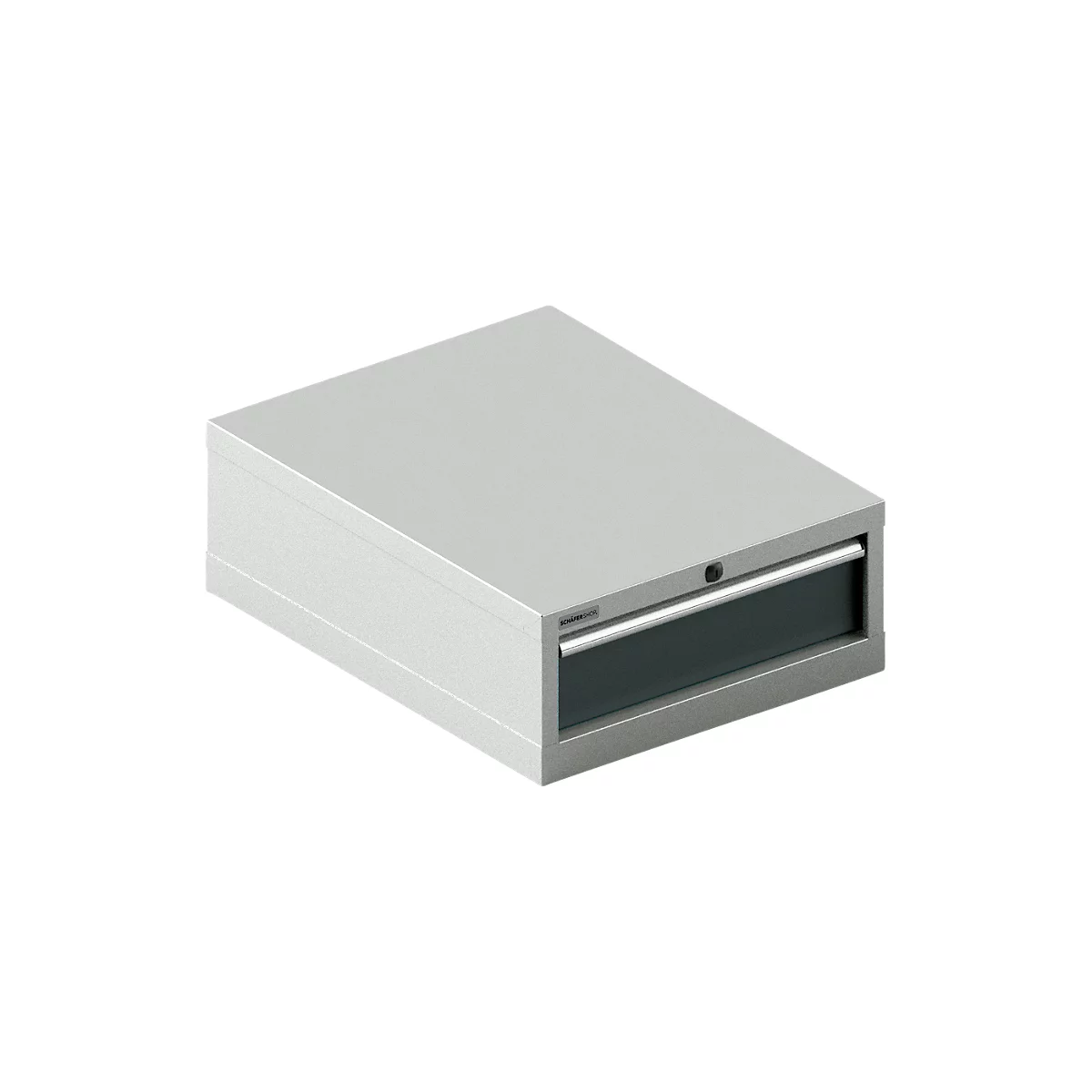 Schäfer Shop Select ladekast 27-36, 1 lade, tot 75 kg, B 564 x D 725 x H 250 mm, antracietgrijs/lichtgrijs