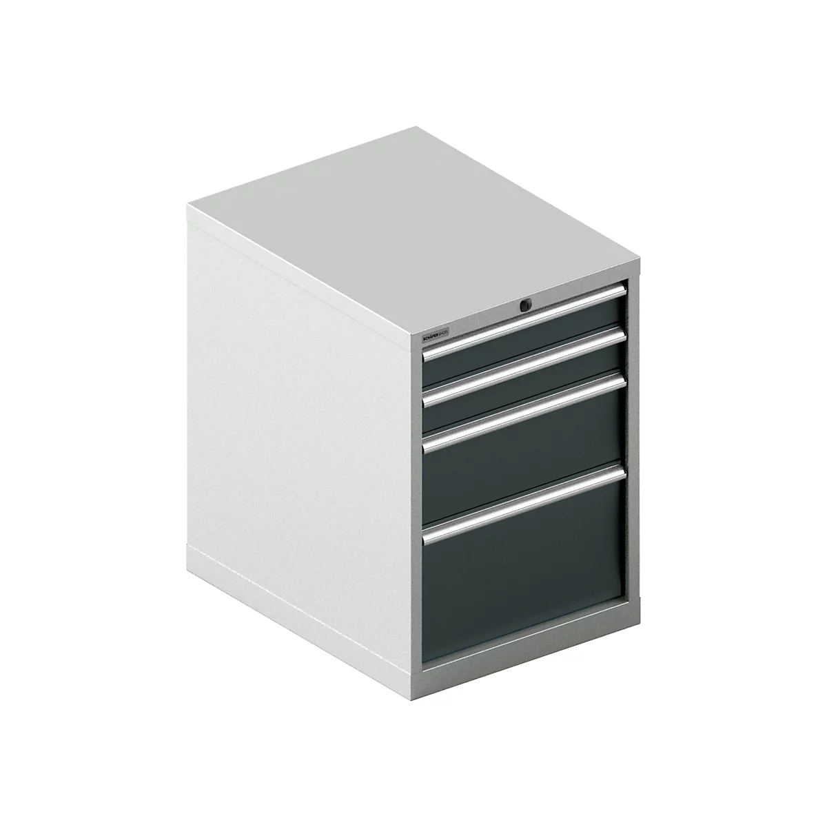 Schäfer Shop Select ladekast 27-36, 4 schuifladen, tot 75 kg, B 564 x D 725 x H 800 mm, antracietgrijs/lichtgrijs