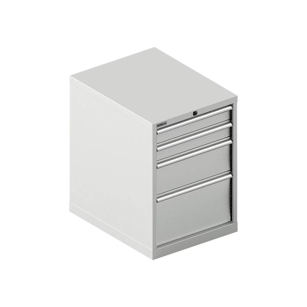 Schäfer Shop Select ladekast 27-36, 4 schuifladen, tot 75 kg, B 564 x D 725 x H 800 mm, lichtgrijs/lichtgrijs